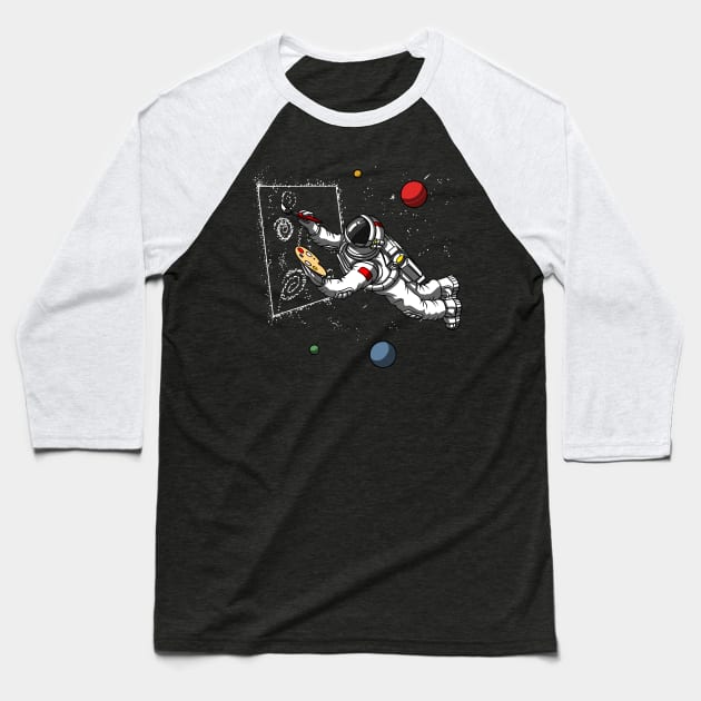 Space Astronaut Painter Baseball T-Shirt by underheaven